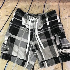 Men’s OP Swim Trunks Large Plaid Board Shorts